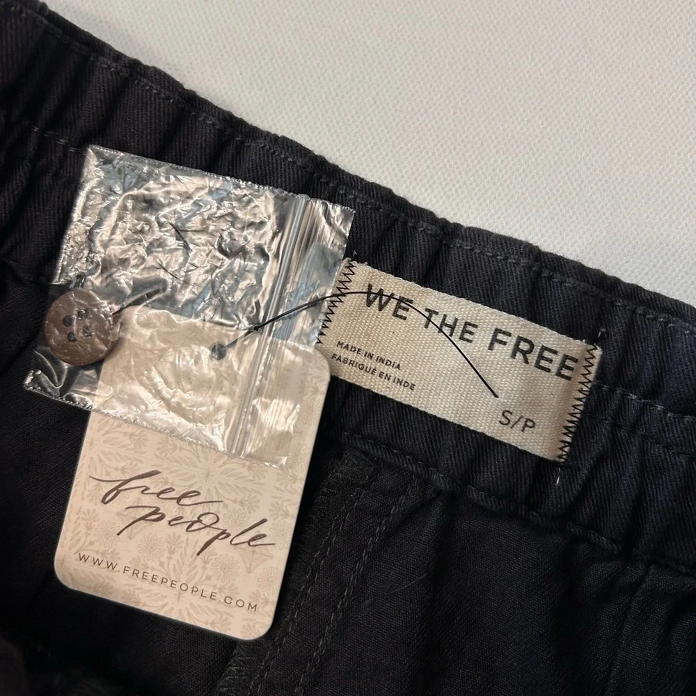 Free People We The Free Roselle Denim Mini Skirt in Black Sz Small NWT See Image